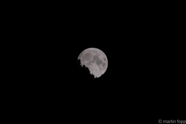 21 Vollmond geht über dem Valzeina auf