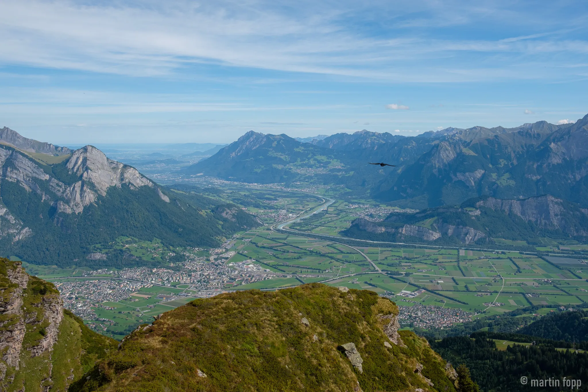 Blick vom Garmil ins Rheintal