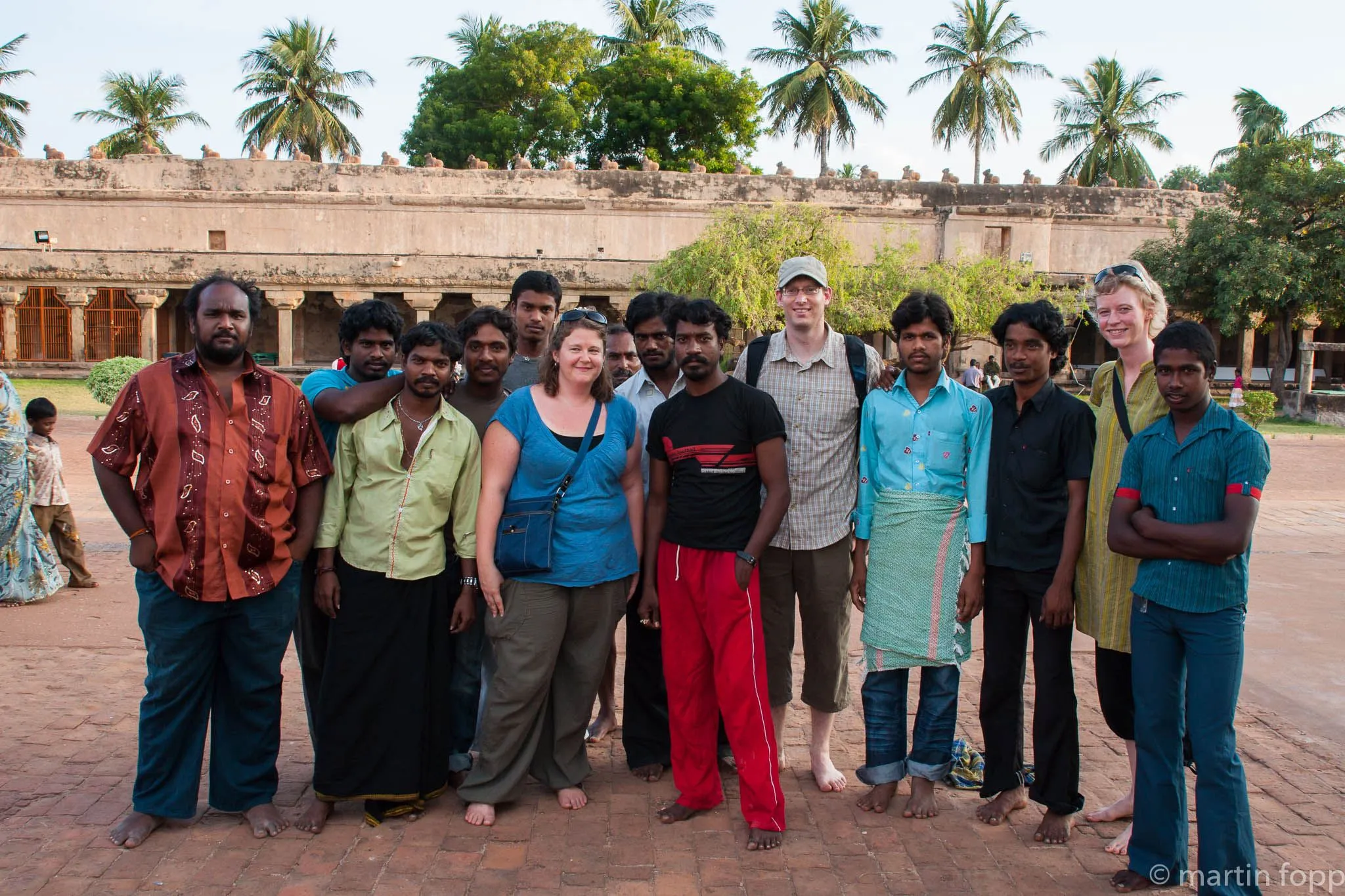 Thanjavur - Gruppenbild im Tempel