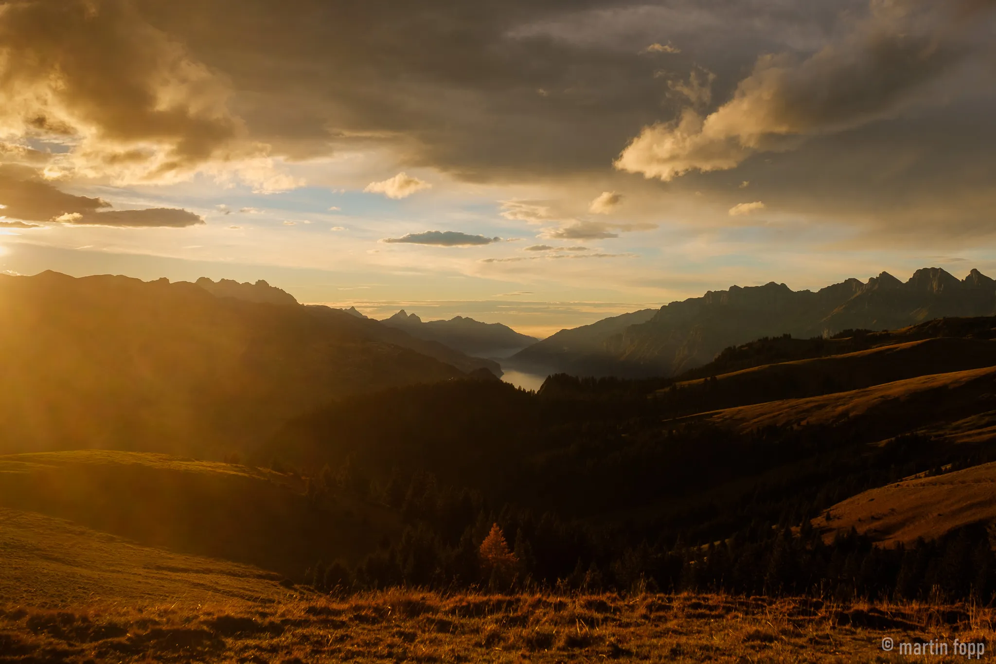Sonnenuntergang über dem Walensee